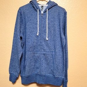 District Men Marled Storm Blue Hoodies Size M